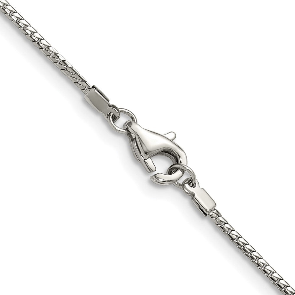Chisel Stainless Steel Polished 1.5mm 16 inch Flat Curb Link Necklace