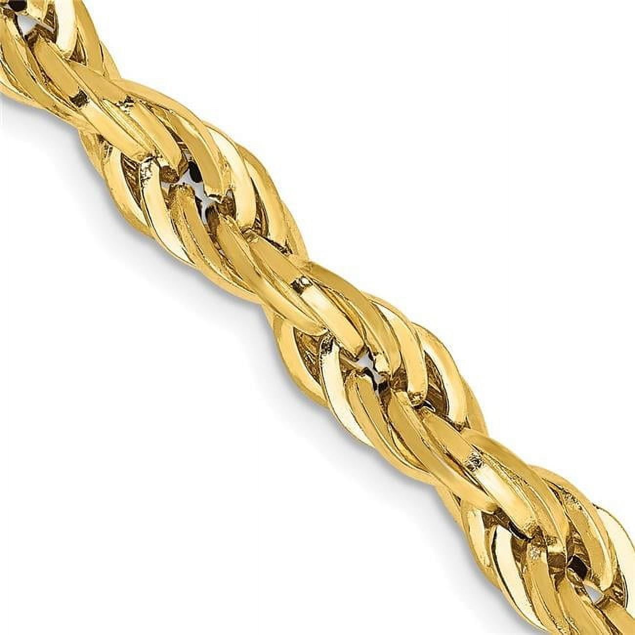 14K 26 inch 5.4mm Semi Solid Rope with Lobster Clasp Chain