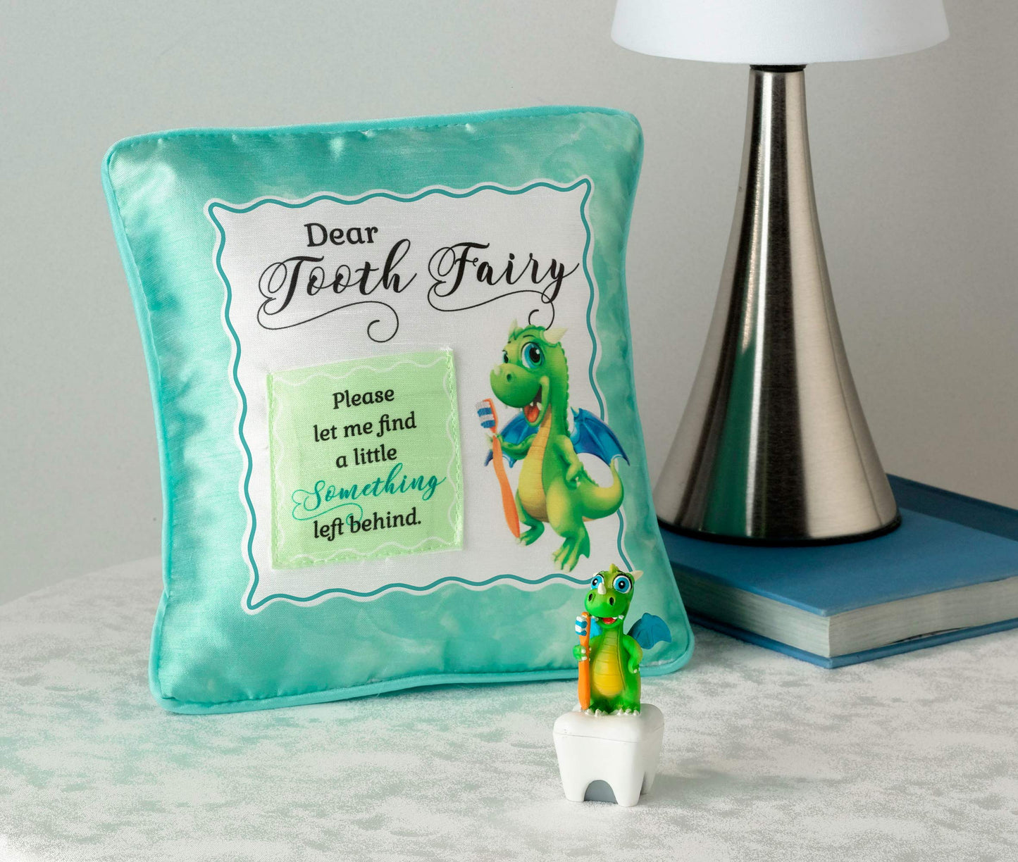 Lillian Rose Green Dragon Tooth Fairy Pillow