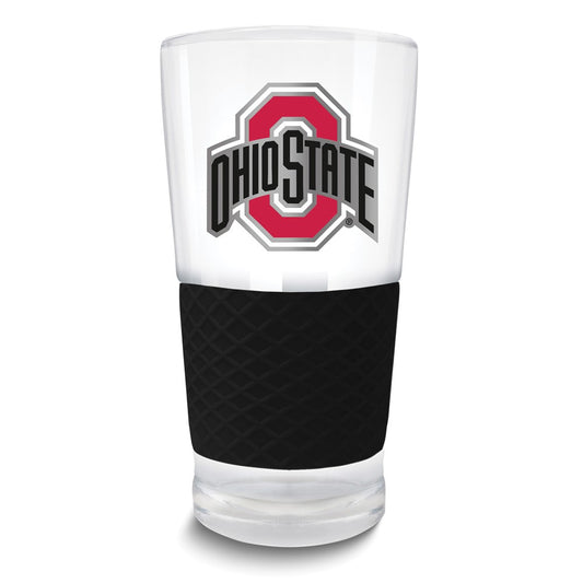Collegiate Ohio State University Score 22 oz. Pint Glass with Silicone Grip