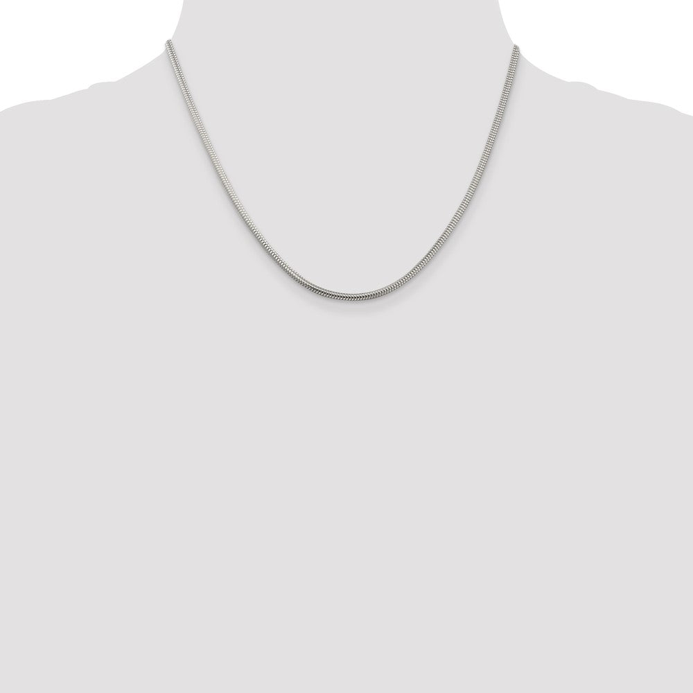 Sterling Silver 2.5mm Round Snake Chain 18 Inches