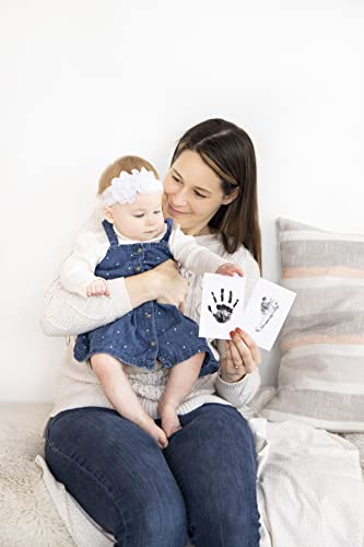 Pearhead Newborn Handprint or Footprint Clean-Touch Ink Pad, 2 Uses, Black