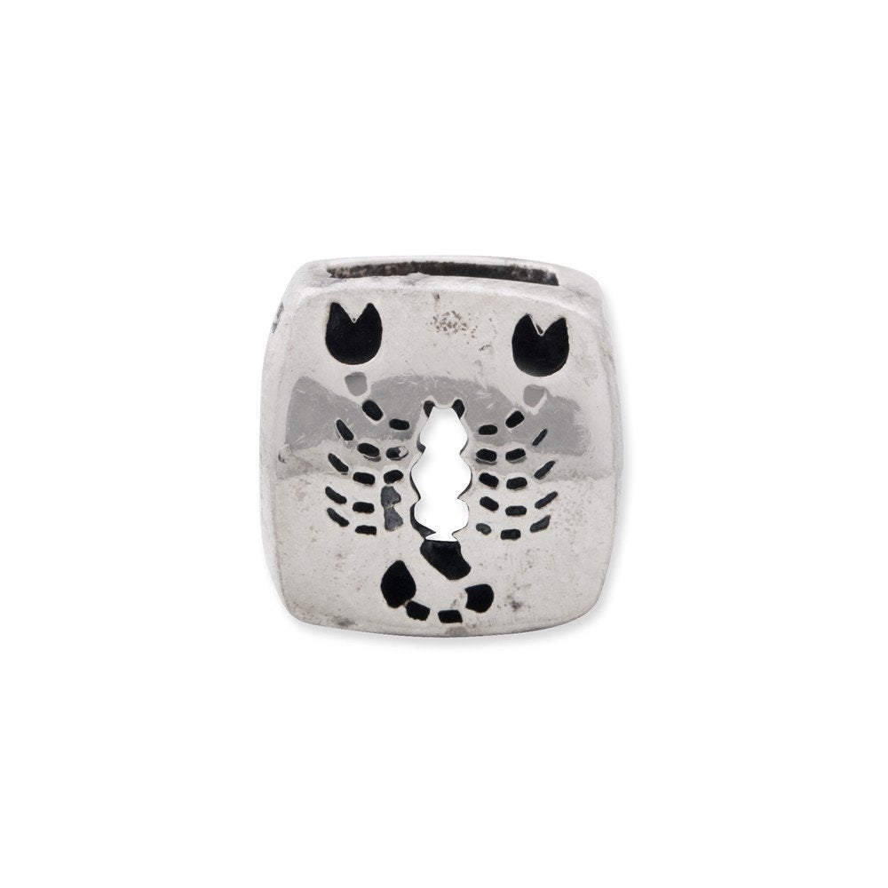 Sterling Silver Reflections Scorpio Zodiac Antiqued Bead