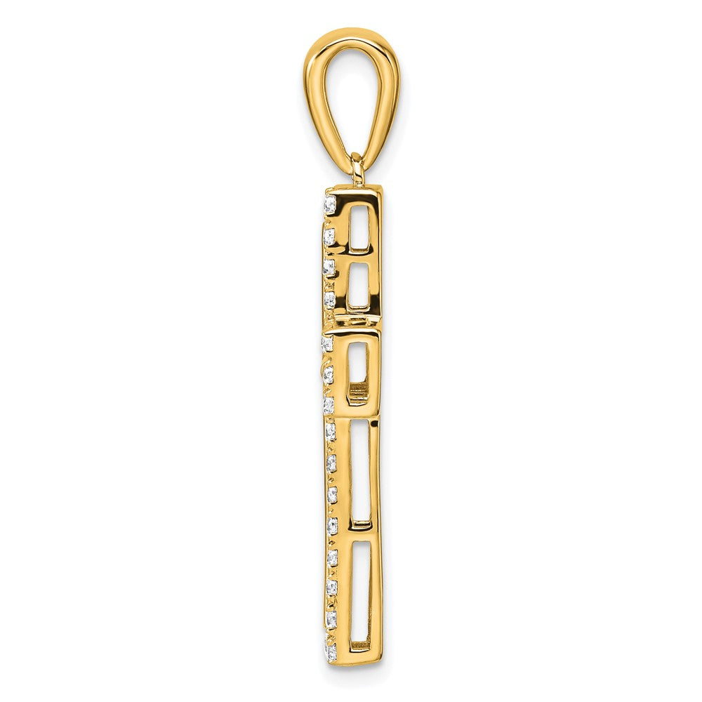 True Origin 14k 1 carat Lab Grown Diamond VS D E F Cross Pendant