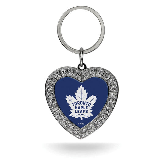 NHL Toronto Maple Leafs Rhinestone Heart Key Ring QGC7985