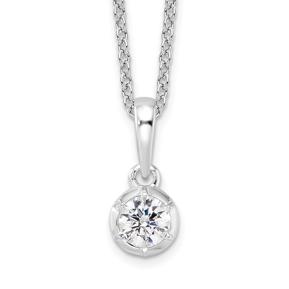 14Kw TRUE ORIGIN Cert Lab Grown Diamond VS DEF Solitaire Necklace