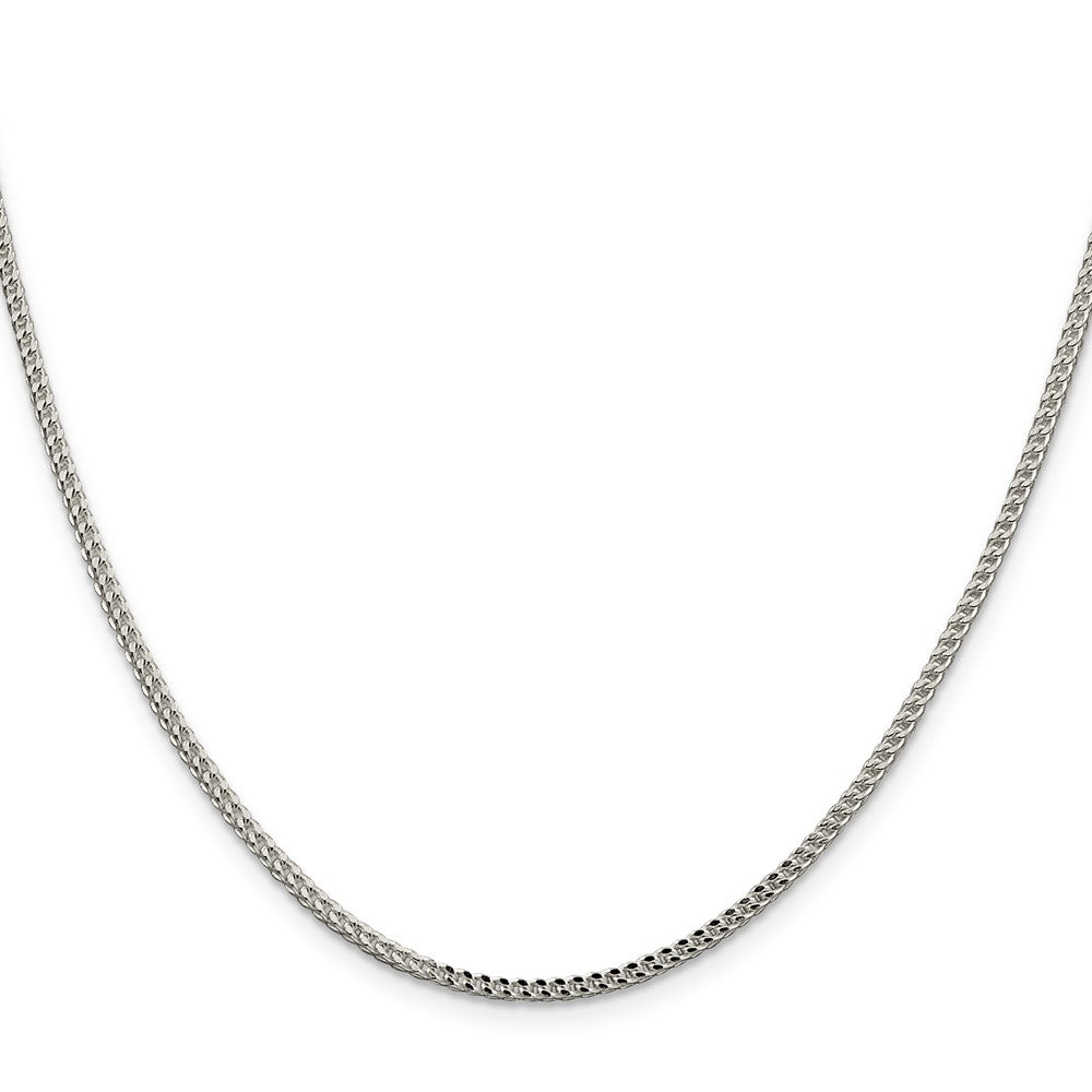 Sterling Silver 2mm D/C Square Franco Chain 22 Inches