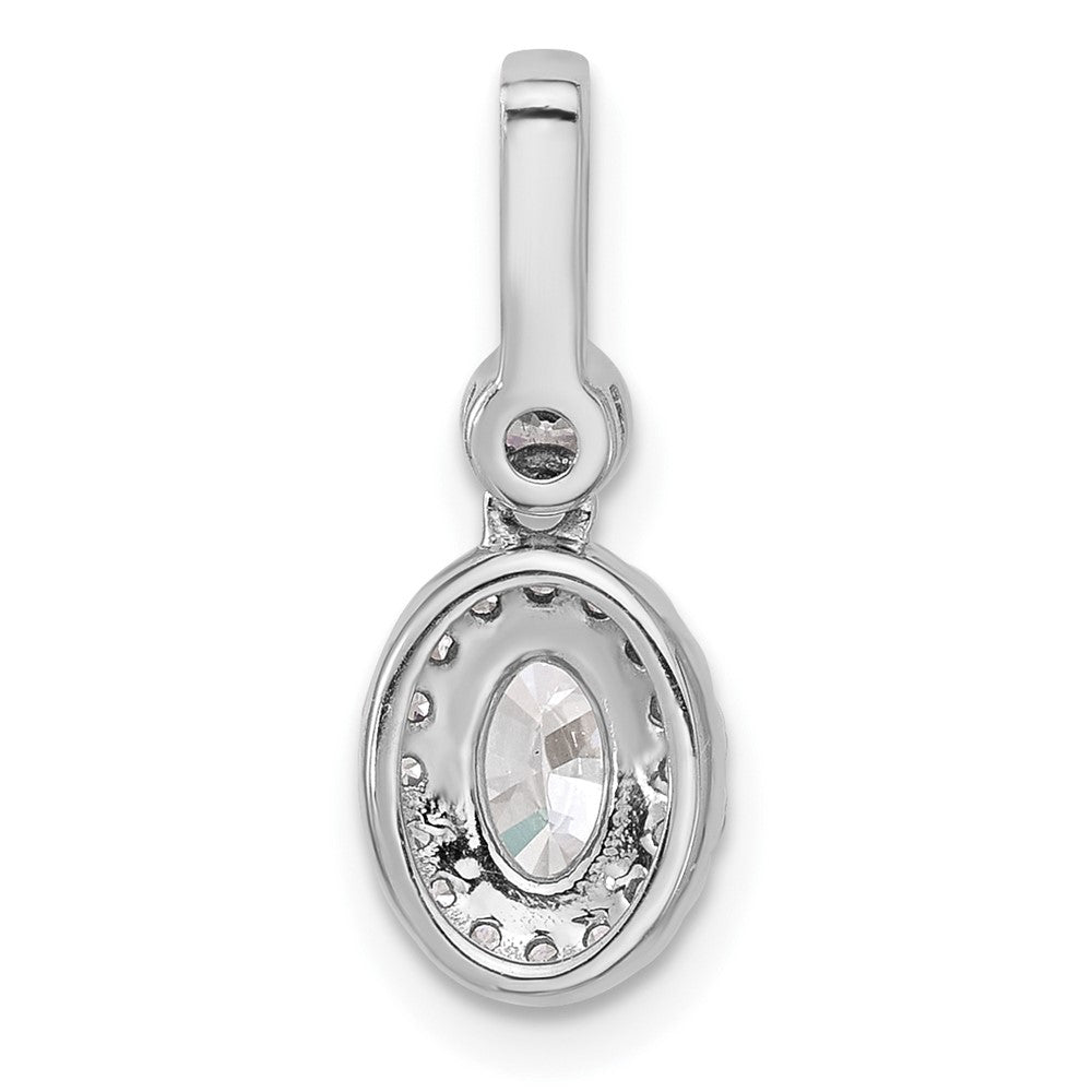 14kw Lab Grown Diamond 0.75ctw Oval VS+ F+ Pendant