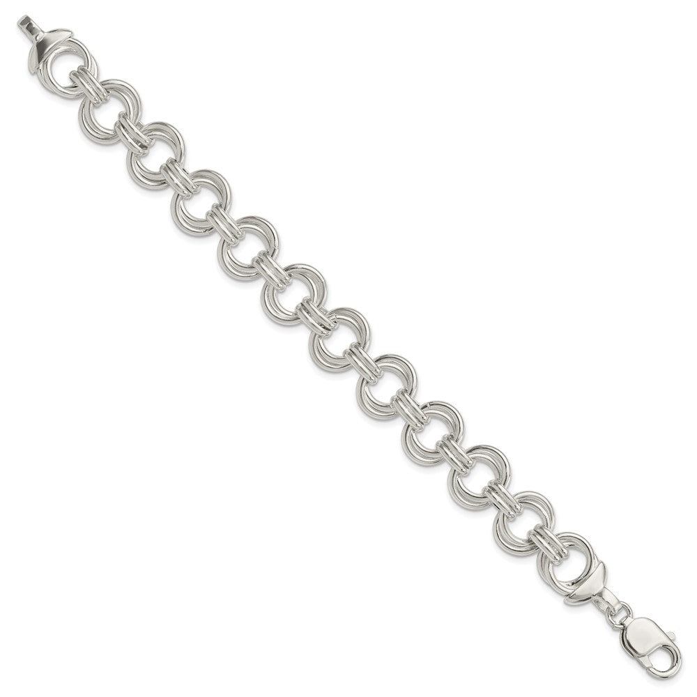 Sterling Silver Fancy Link Bracelet 7.5 inches