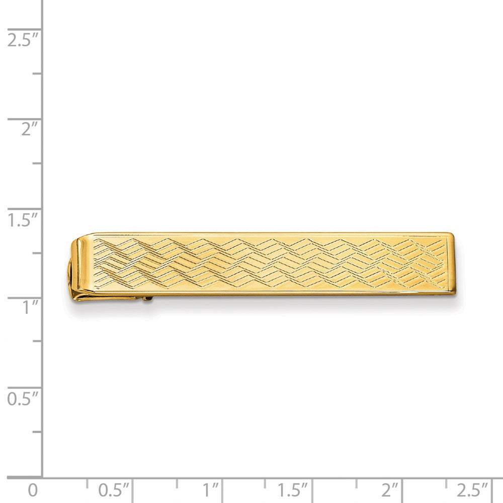 Kelly Waters Gold-plated Chevron Pattern Tie Bar