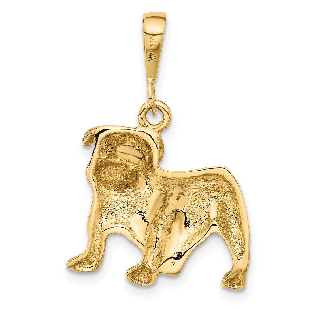 14k Bulldog Pendant Yellow Gold