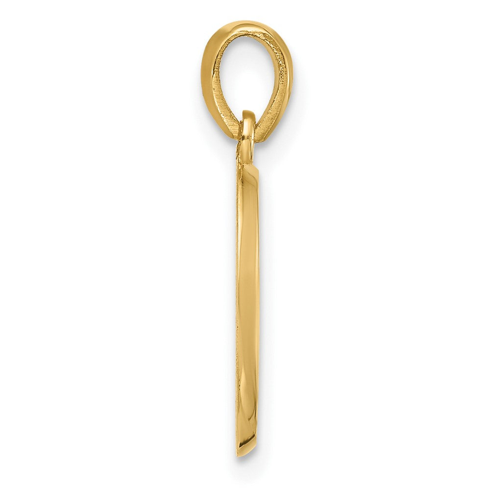 14k Yellow Gold Fancy Letter O