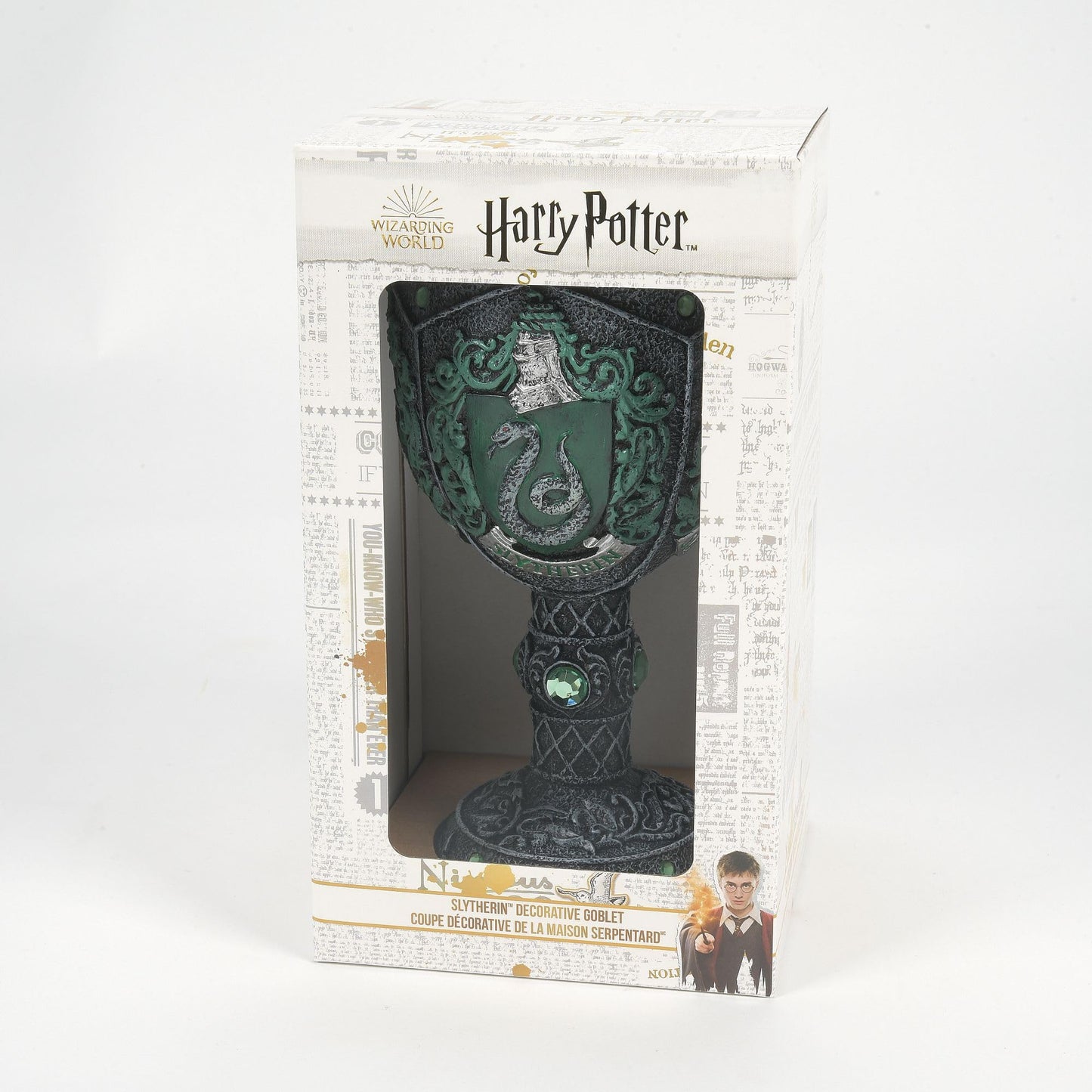 Wizarding World of Harry Potter Slytherin Decorative Resin Stainless Steel Goblet 7in H