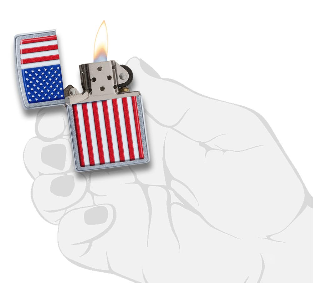 Zippo Street Chrome Patriotic Lighter
