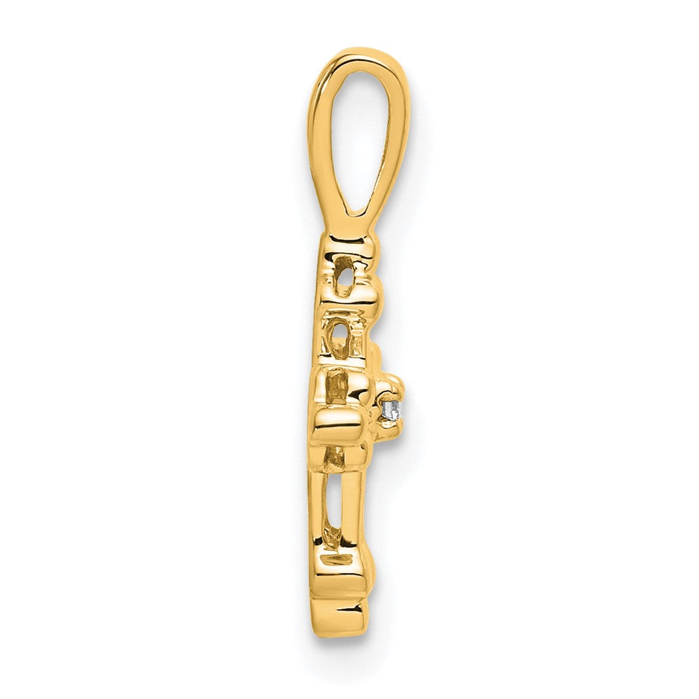 10ky Diamond Cross Pendant