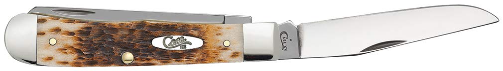 Case Peach Seed Jig Amber Bone Trapper 00164