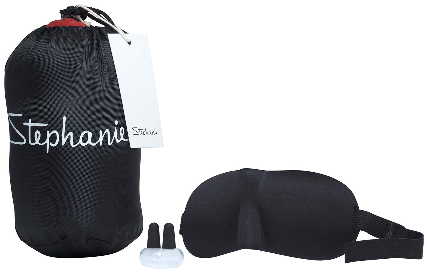 Red Travel Pillow Set with Eye Mask and Ear Plugs QGM22668