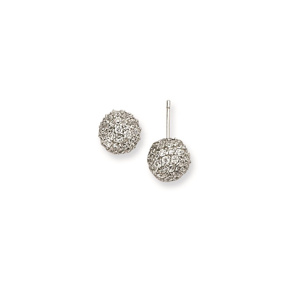 Sterling Silver CZ Post Earrings