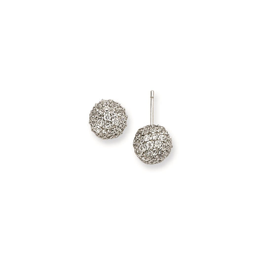 Sterling Silver CZ Post Earrings