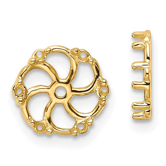 14k Diamond Earrings Jacket Mountings