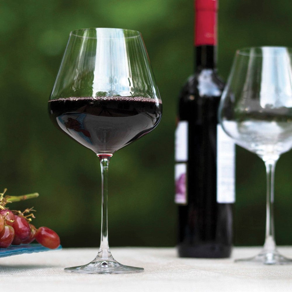 Set of Six Crystal 30 ounce Gift Boxed Wine Glasses