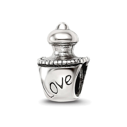 Sterling Silver Reflections Love Perfume Bottle Bead