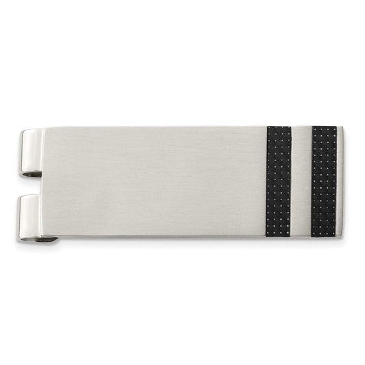 Chisel Stainless Steel Black Carbon Fiber Money Clip