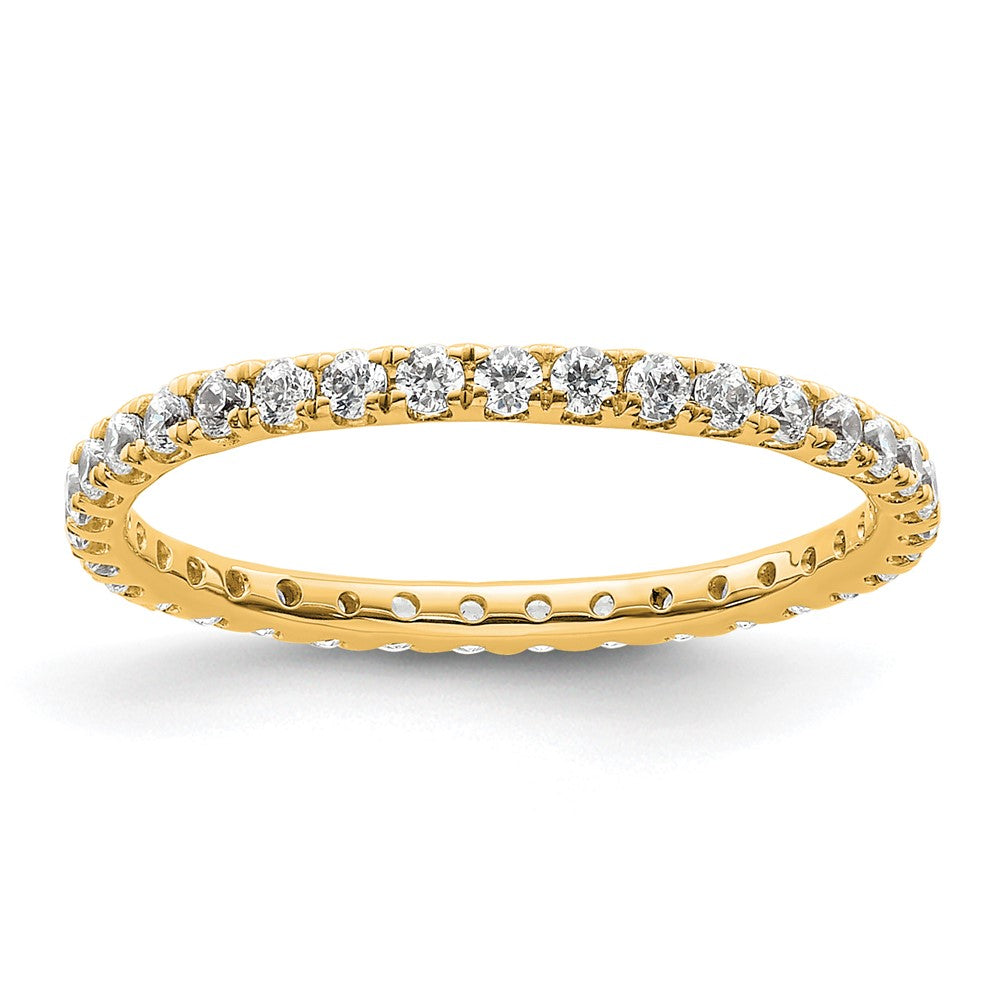 True Origin 14k 1/2 carat Lab Grown Diamond VS  D E F  Size 6.5 Eternity Band