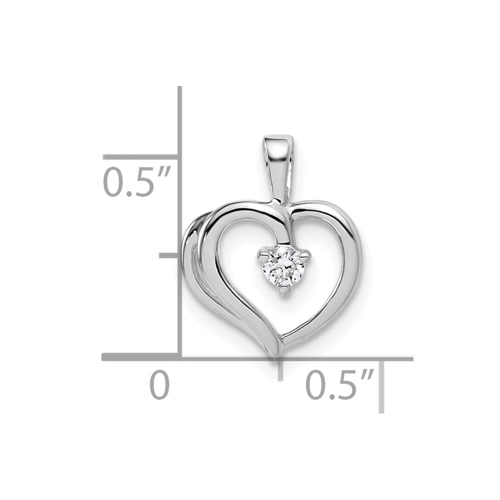10kw Diamond Heart Pendant
