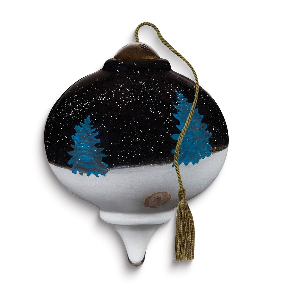 Neqwa Art Sweet Holiday Wishes by Nicole Tamarin Hand-painted Glass Ornament
