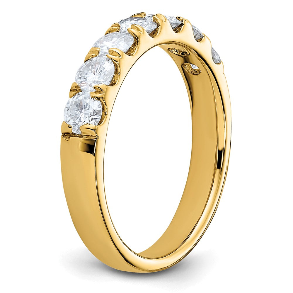 14ky 1ct. 7 Stone D E F Pure Light Moissanite Band