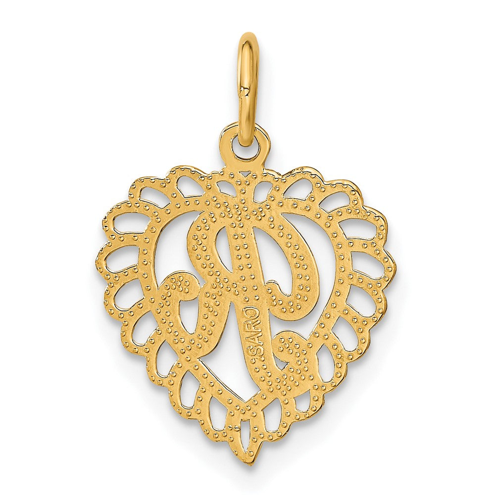 10k Gold Initial R Charm