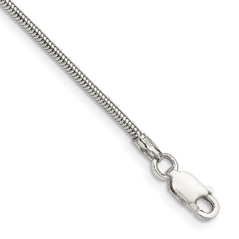 Sterling Silver 1.6mm Round Snake Chain 8 inches