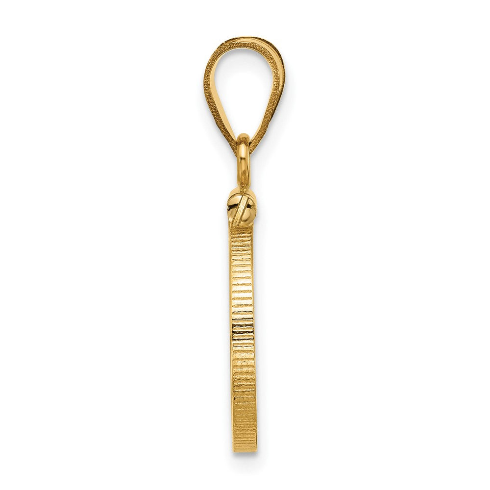 Wideband Distinguished Coin Jewelry 14k Polished 14.0mm x 1.1mm Screw Top Coin Bezel Pendant
