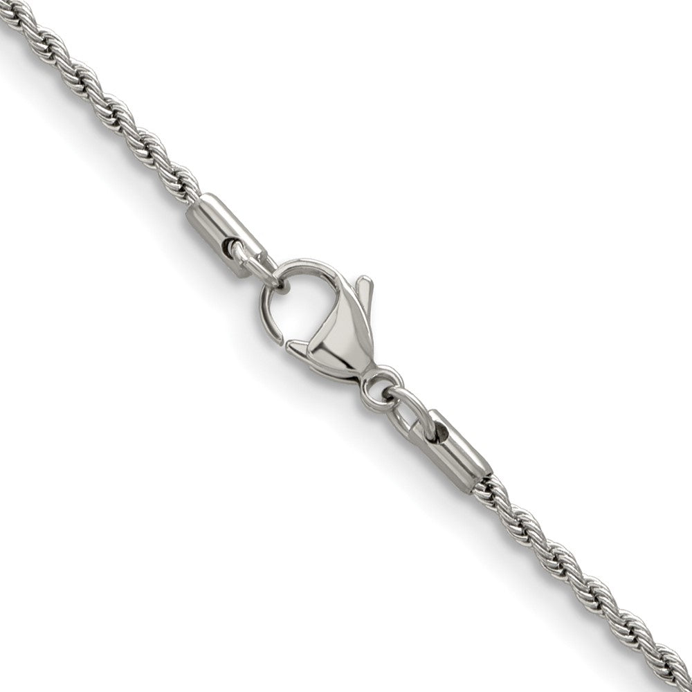 Stainless Steel Polished 2.4mm 30 inch Rope Chain