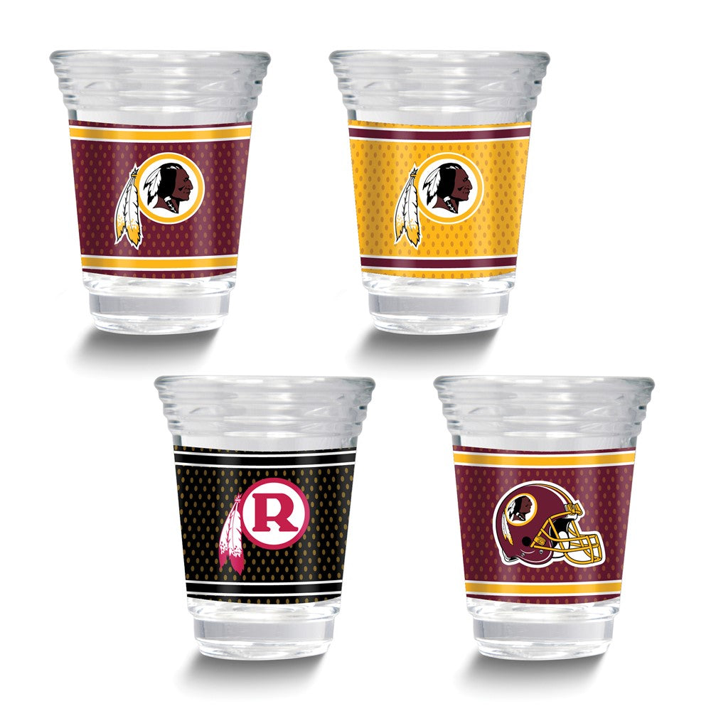 NFL Washington Football Team 4-piece 2 oz. Shot Glass Set