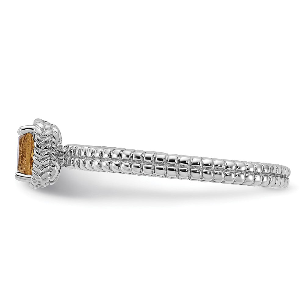 Sterling Silver Stackable Expressions Citrine Ring