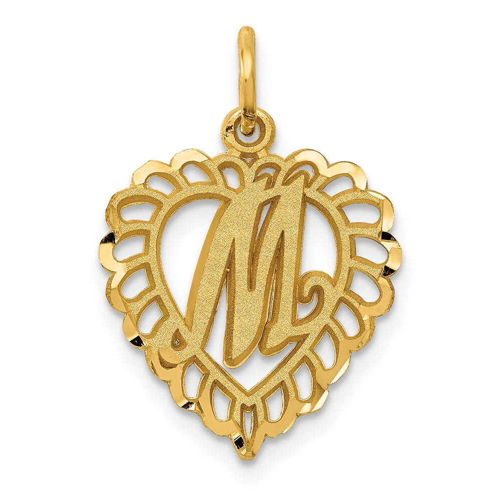 10k Gold Initial M Charm