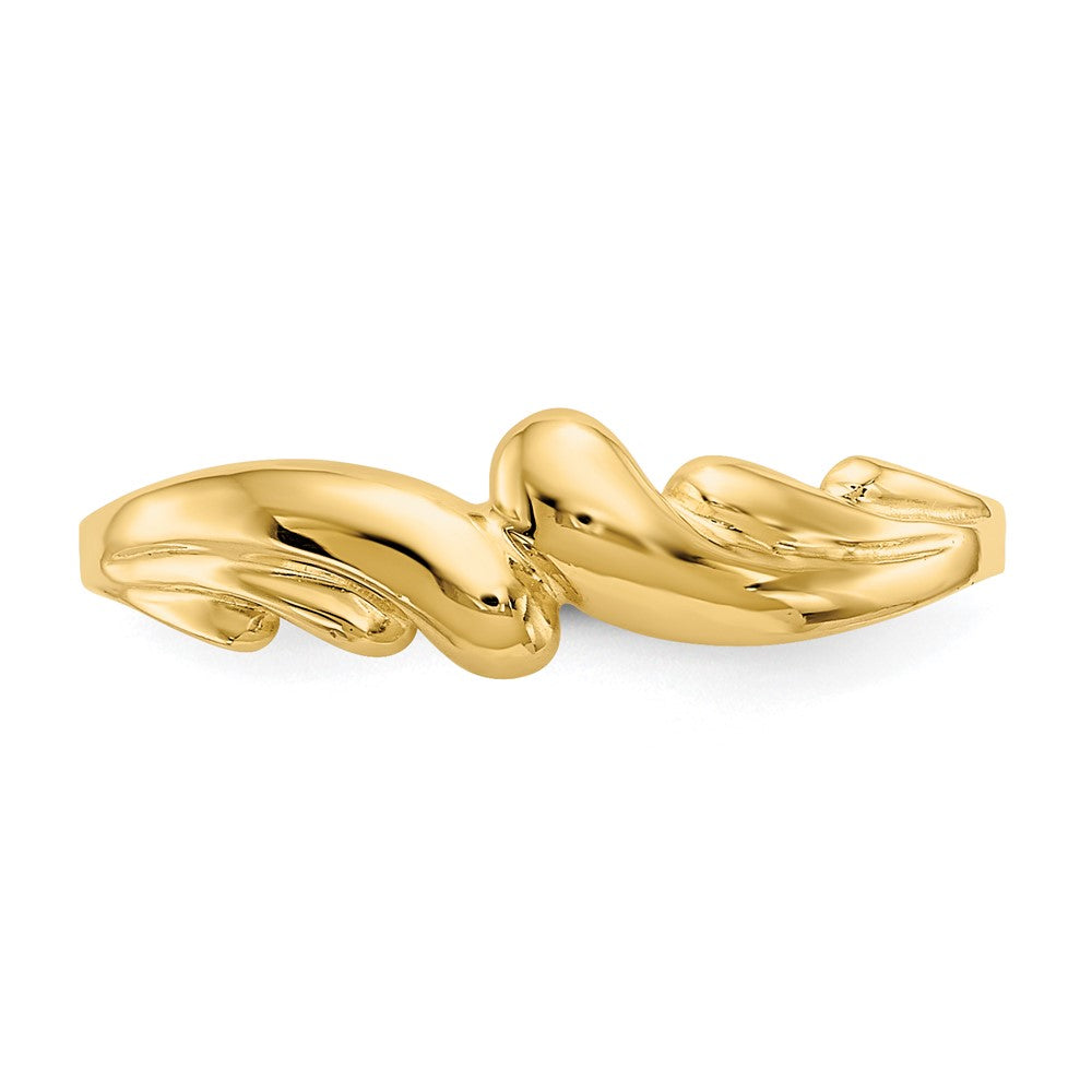 14k Polished Swirl Dome Ring Size 7