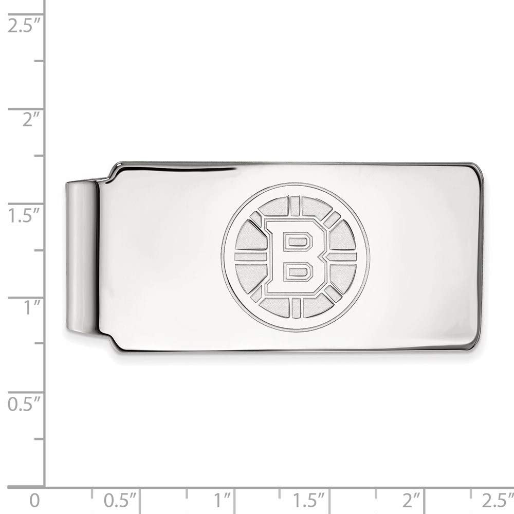 Logoart Nhl 925 Sterling Silver Boston Bruins Money Clip