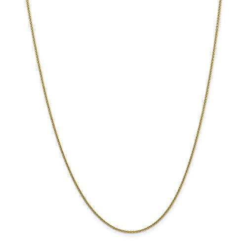 10k 1.4mm Round Open Link Cable Chain