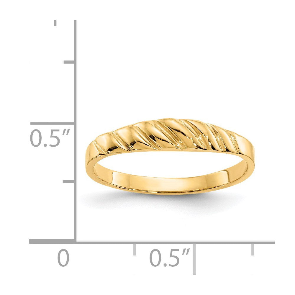 14K Polished Valley Dome Ring Size 6
