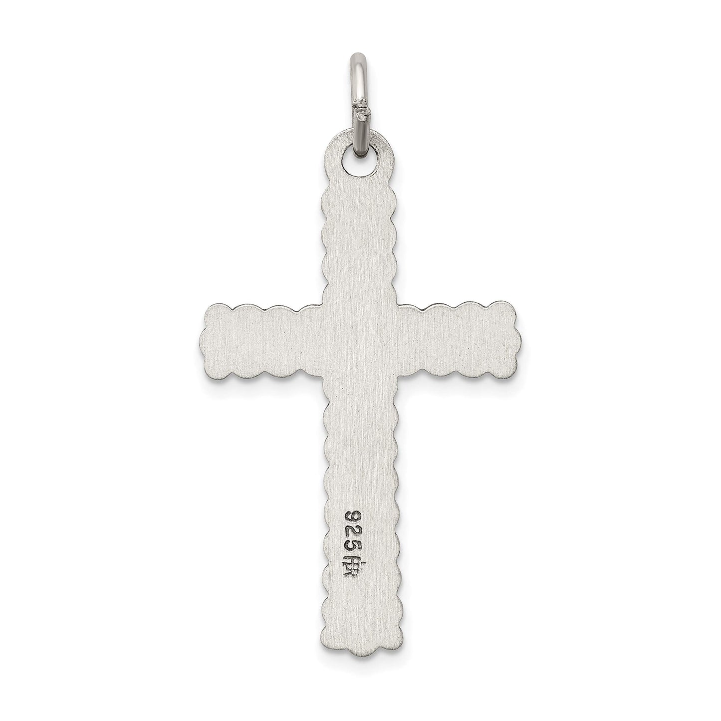 Sterling Silver Antiqued INRI Crucifix Pendant