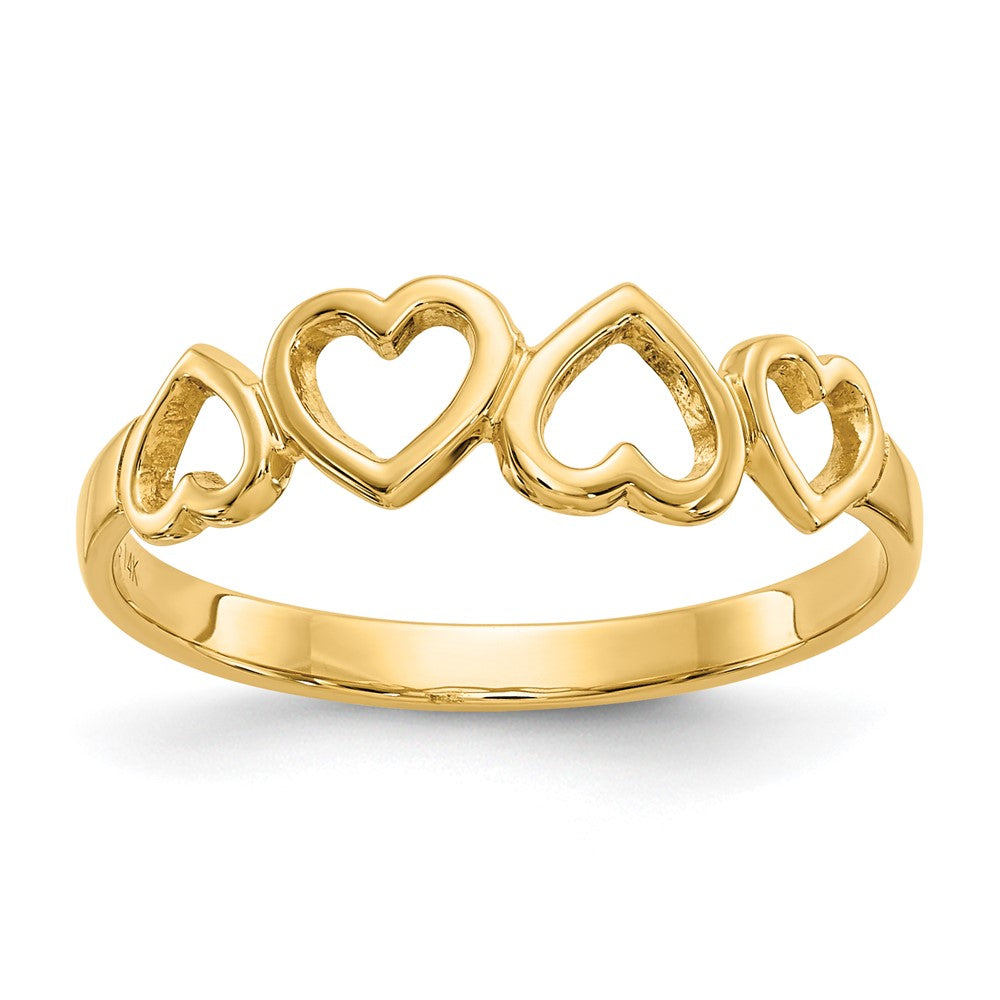 10K Heart Ring Yellow Gold