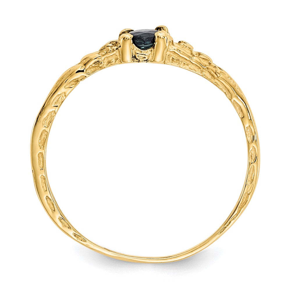 14k Madi K 3mm Sapphire Birthstone Baby Ring