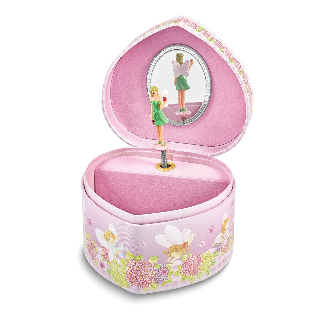 Childrens Fairy Heart Shaped Musical Jewelry Box