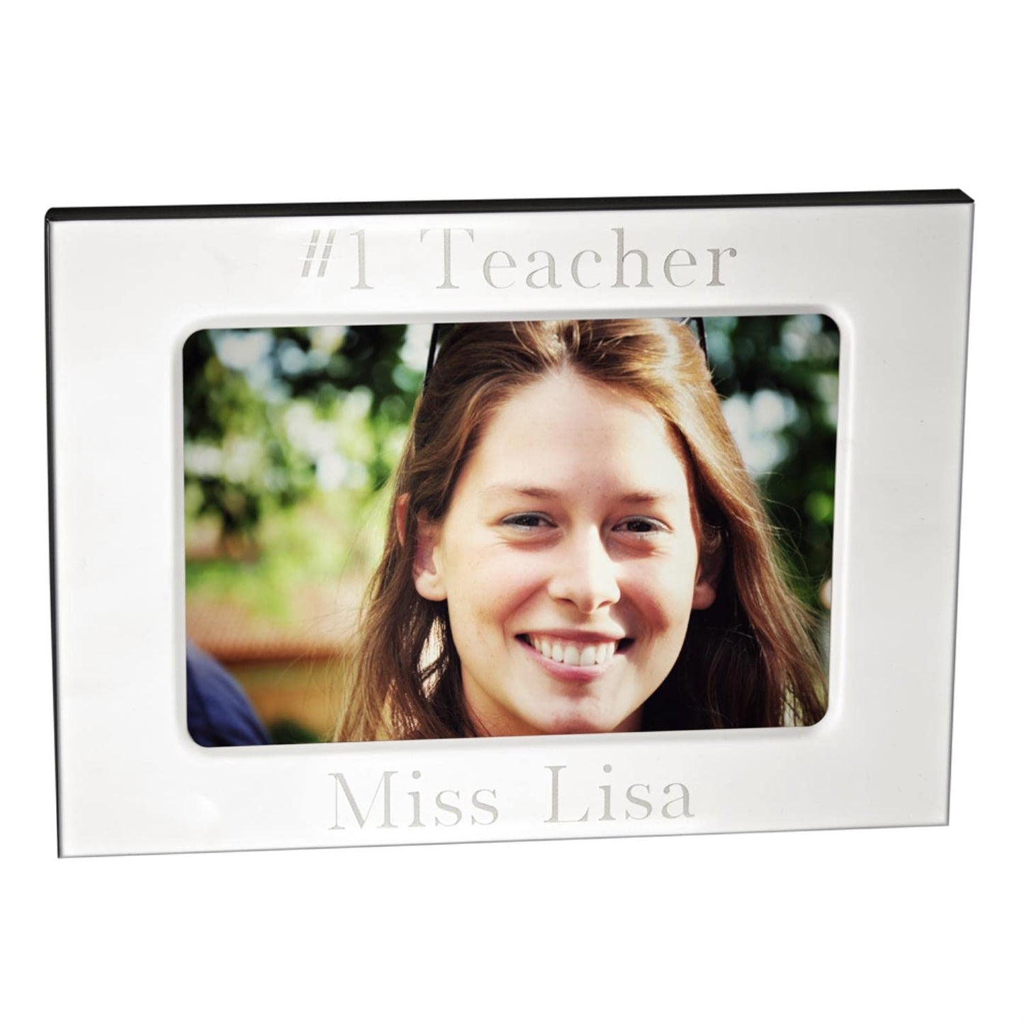 Creative Gifts International 023117 5 x 7 in. Nickel Plated Silhoutte Photo Frame - Green