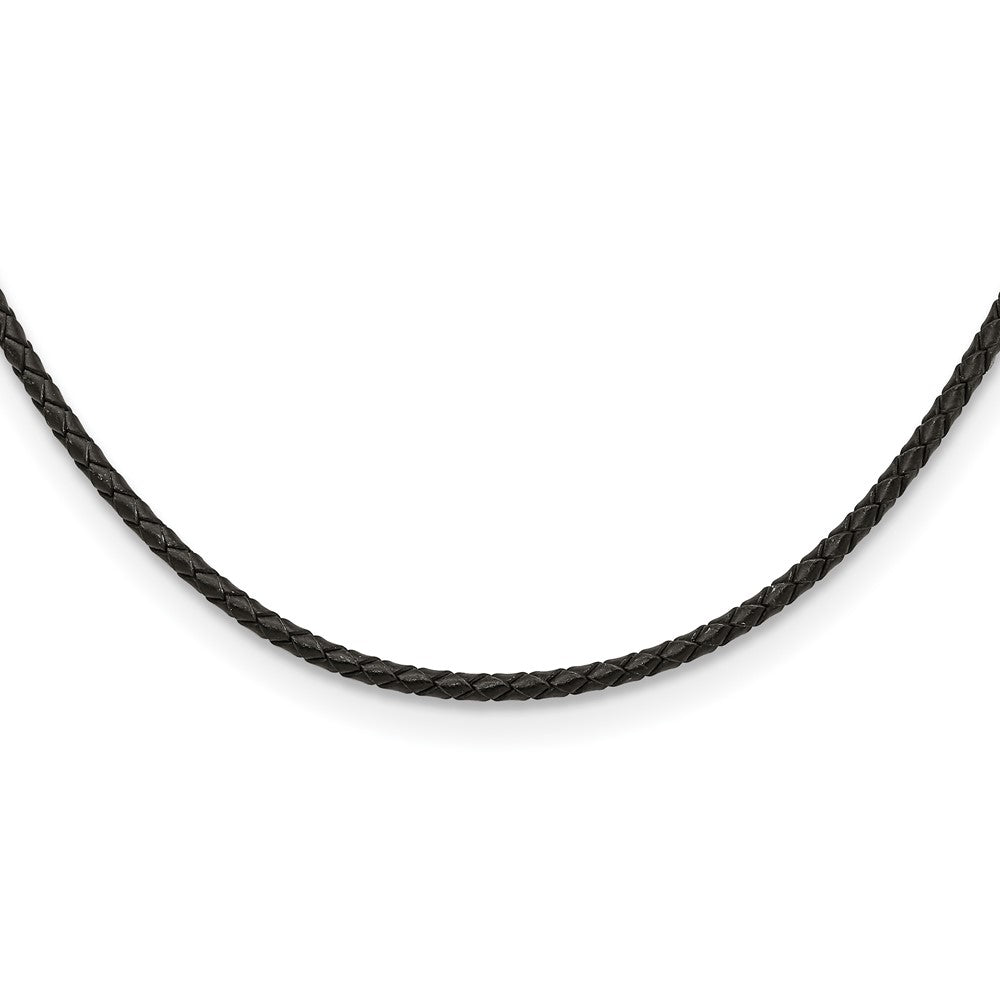 3mm Genuine Leather Weave 20in Necklace