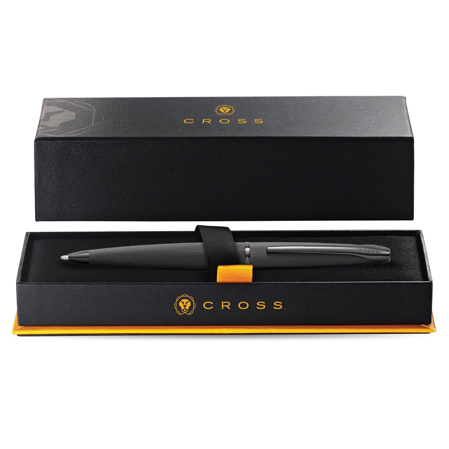 Cross ATX Brushed Metallic Refillable Ballpoint Pen, Medium Ballpen, Includes Premium Gift Box - Brushed Black