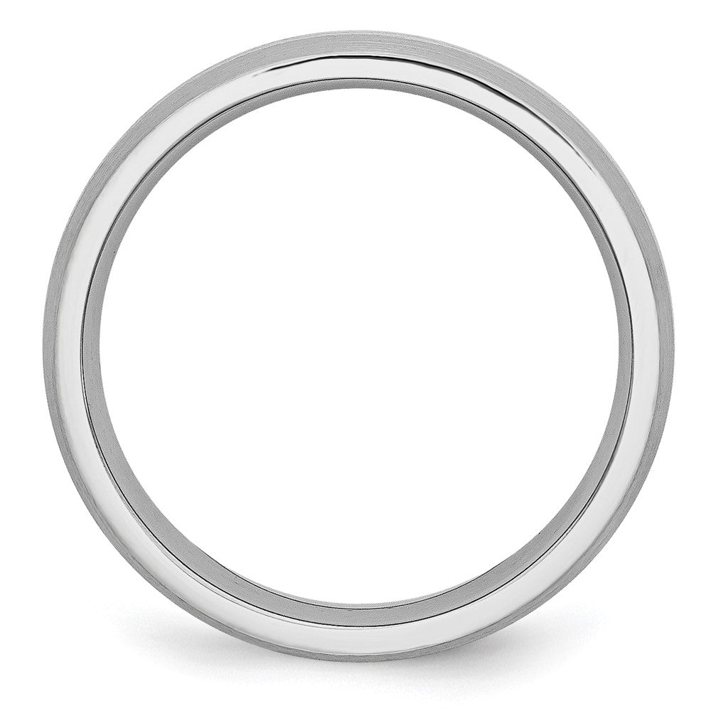 Cobalt Sterling Silver Inlay Satin 6mm Band Size - 8.5